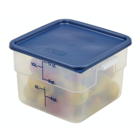 CAMBRO Cambro - Square Food Container, w/Handles, 12 Quart, 11-1/4x12-1/4x8-3/4, Translucent 12SFSPP190